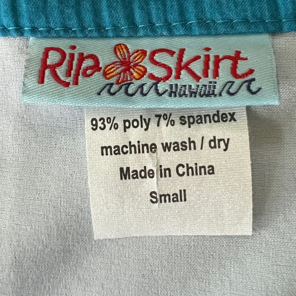 RipSkirt Hawaii Blue‎ Lightweight Velcro Waist Wrap Skirt Size Small - Picture 7 of 8